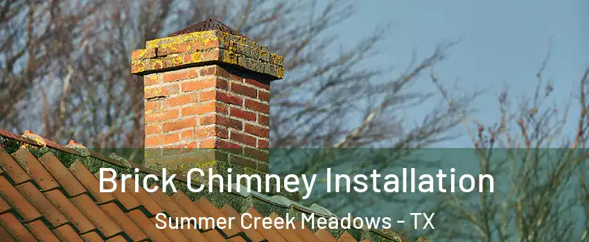 Brick Chimney Installation Summer Creek Meadows - TX