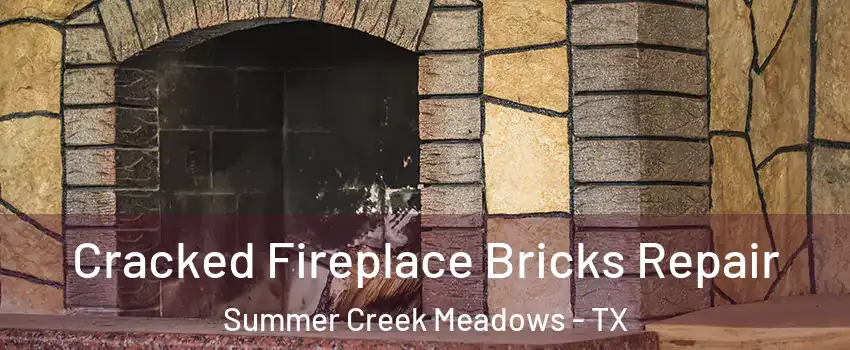 Cracked Fireplace Bricks Repair Summer Creek Meadows - TX