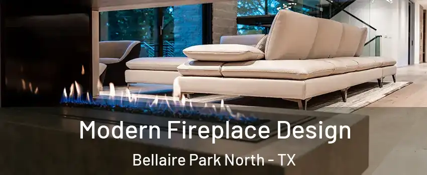 Modern Fireplace Design Bellaire Park North - TX